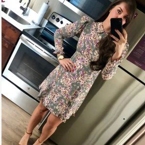 byTiMo Green Bouquet Collar Dress